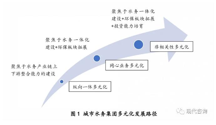 纵观我国城市水务集团的多元化发展模式,其基本是随着水务企业在不同